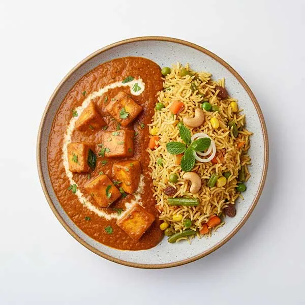 Paneer Makanwala with Navratna pulao